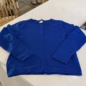 J. Crew Teddie  Vibrant cobalt Blue Crewneck Sweater